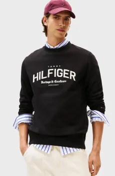 Мужской черный свитшот ARCH CREW NECK Черный M Tommy Hilfiger MW0MW40067