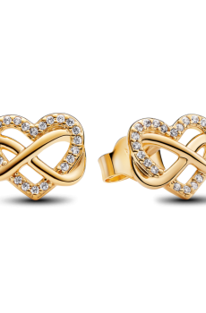 Сережки "Блискуче серце нескінченності"