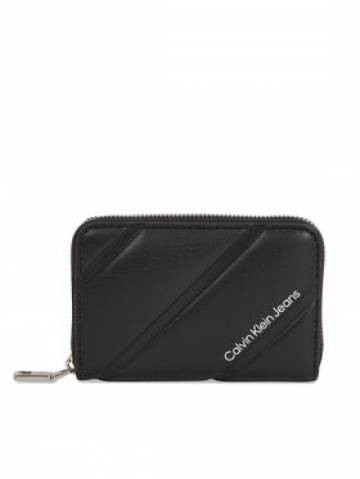 Calvin Klein Jeans Мале жіноче портмоне Quilted Med Zip Around K60K611972 Чорний Calvin Klein Jeans Мале жіноче портмоне Quilted Med Zip Around K60K611972 Чорний