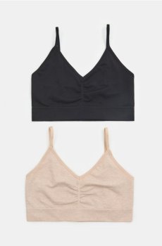 Безшовні бюстгальтери типу топ 2 упаковки - нюдовий