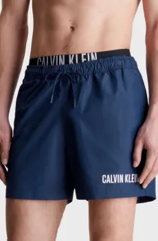Мужские темно-синие плавательные шорты MEDIUM DOUBLE WB Синий S Calvin Klein KM0KM00992