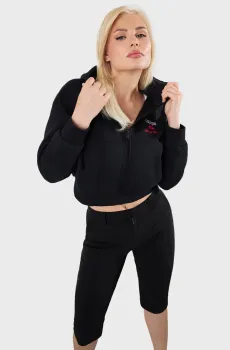 Женское черное худи Черный XS Guess W6YQ24.K6717;JBLK