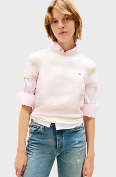 Женская футболка в полоску JERSEY Разноцветный XS Tommy Jeans DW0DW21834