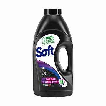Гель для стирки Soft Total Black черных и темных вещей, на основе натурального мыла, 45 стирок, 2.25 л Гель для стирки Soft Total Black черных и темных вещей, на основе натурального мыла, 45 стирок, 2.25 л