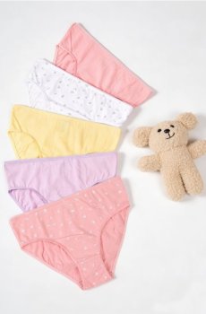 Класичні трусики, 5 пар - різнобарвний