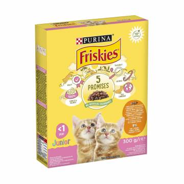 Сухой корм для котят Purina Friskies Junior с курицей, индейкой и овощами, 300 г Сухой корм для котят Purina Friskies Junior с курицей, индейкой и овощами, 300 г