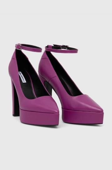 Кожаные туфли Karl Lagerfeld SOIREE PLATFORM цвет фиолетовый каблук кирпичик KL31710 Кожаные туфли Karl Lagerfeld SOIREE PLATFORM цвет фиолетовый каблук кирпичик KL31710
