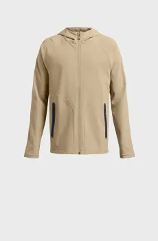 Детская бежевая ветровка UA B Unstoppable Full Zip Бежевый 7 Under Armour 1383126-299