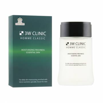Мужской освежающий тонер для лица 3W Clinic Homme Classic Moisturizing Freshness Essential Skin, 150 мл Мужской освежающий тонер для лица 3W Clinic Homme Classic Moisturizing Freshness Essential Skin, 150 мл