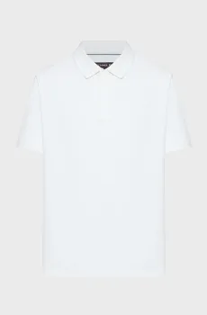 Мужское белое поло WAFFLE PIQUE HIDDEN POLO Белый XXL Michael Kors CS552GZH5J