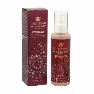 Уценка! Омолаживающий тональный крем для лица Enough Gold Snail Moisture Foundation SPF 30 PA++ с муцином улитки, тон 21, 100 мл Уценка! Омолаживающий тональный крем для лица Enough Gold Snail Moisture Foundation SPF 30 PA++ с муцином улитки, тон 21, 100 мл