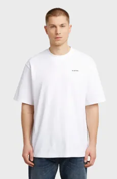 Мужская белая футболка Boxy Белый M G-Star RAW D26817,D593
