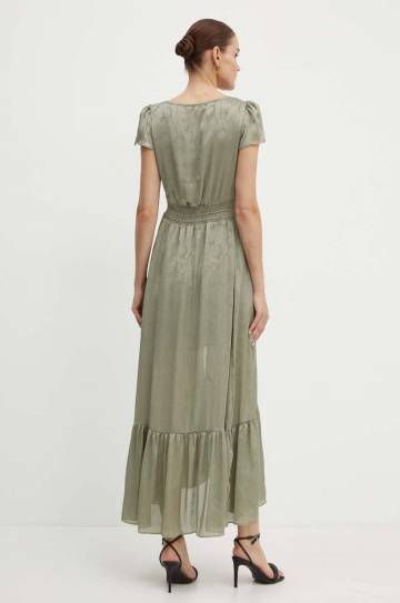 Платье Guess DESTINY цвет зелёный maxi расклешённое W4YK30 WGBB2 Платье Guess DESTINY цвет зелёный maxi расклешённое W4YK30 WGBB2