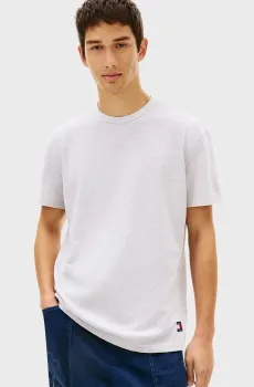 Мужская светло-серая футболка REG WAFFLE Серый XL Tommy Jeans DM0DM22529