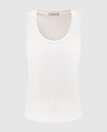 Бежевый топ в рубчик Бежевый топ в рубчик