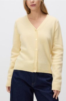 Reserved - Вовняний кардиган - світло-жовтий - 240HI-10X