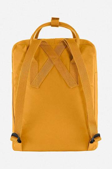 Рюкзак Fjallraven Kanken цвет жёлтый большой с аппликацией F23510.160-160 Рюкзак Fjallraven Kanken цвет жёлтый большой с аппликацией F23510.160-160