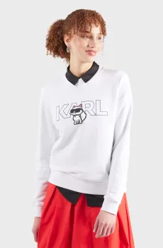 Женский белый свитшот Белый XS Karl Lagerfeld A3W20056