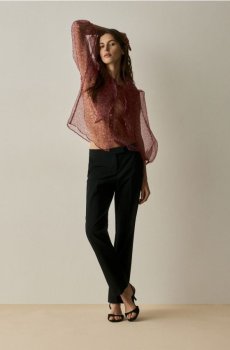 Reserved - Штани з низькою талією - чорний - 024KK-99X