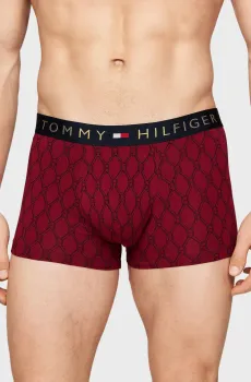 Мужские красные боксеры с узором TRUNK Красный S Tommy Hilfiger UM0UM03044