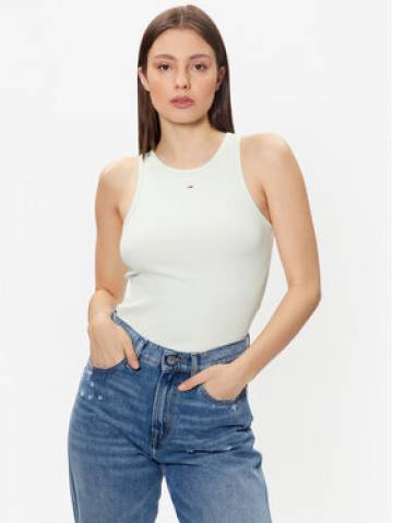 Tommy Jeans Топ Essential DW0DW14875 Зелений Regular Fit Tommy Jeans Топ Essential DW0DW14875 Зелений Regular Fit