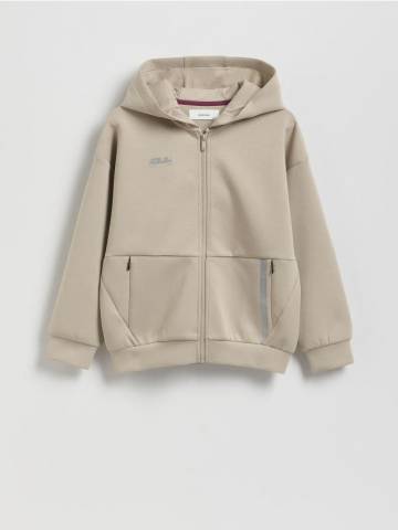 Reserved - Світшот оверсайз з капюшоном - світло-оливковий - 909FJ-81X