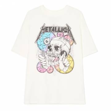 Cropp - Біла футболка з принтом Metallica - білий Cropp - Біла футболка з принтом Metallica - білий