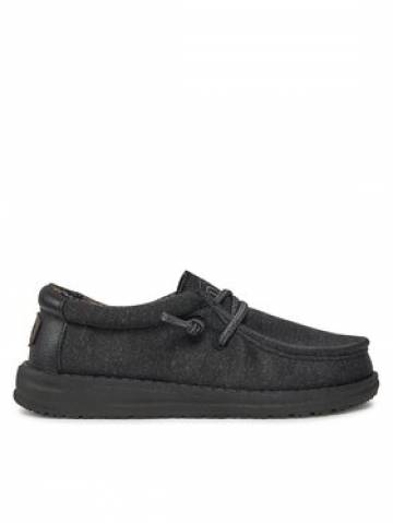 Hey Dude Мокасини Wally Youth Basic 40041-001 Чорний Hey Dude Мокасини Wally Youth Basic 40041-001 Чорний