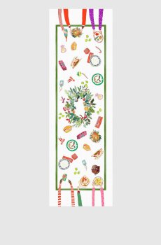 Белый ранер HAND ON XMAS с льном