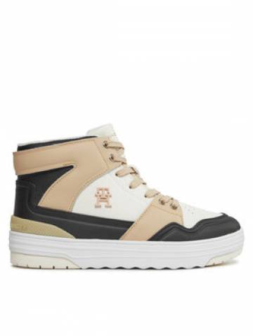 Tommy Hilfiger Снікерcи Th Basket Sneaker Hi FW0FW07757 Бежевий Tommy Hilfiger Снікерcи Th Basket Sneaker Hi FW0FW07757 Бежевий
