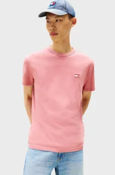 Мужская розовая футболка TJM REG BADGE Розовый M Tommy Jeans DM0DM20322