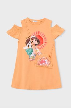 Хлопковое детское платье Mayoral