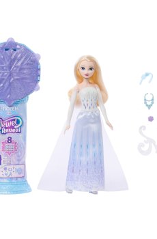 Детский игровой набор-сюрприз Disney Frozen Сияние самоцветов, с куклой Эльзы, от 4 лет, 8 сюрпризов (JJY36)