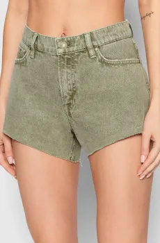 Женские зеленые джинсовые шорты Зеленый 25 Guess W2GD00.D4MO1;VEGR