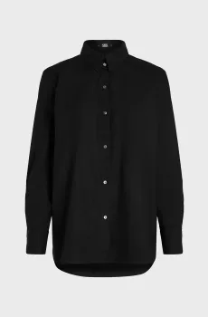 Женская черная рубашка Черный 44 Karl Lagerfeld 245W1603