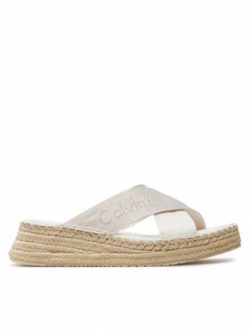 Calvin Klein Jeans Еспадрильї Sporty Wedge Rope Sandal Mr YW0YW01364 Білий Calvin Klein Jeans Еспадрильї Sporty Wedge Rope Sandal Mr YW0YW01364 Білий