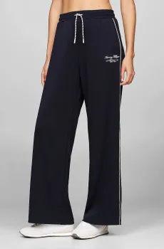 Женские темно-синие спортивные брюки SCRIPT GRAPHIC WIDE LEG Синий L Tommy Hilfiger WW0WW42921