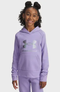 Детское сиреневое худи UA Rival Flc Shimmer Hdy Фиолетовый 18 Under Armour 6004118-538