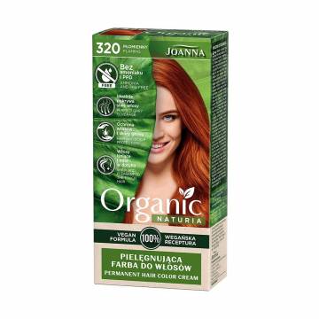 Безаммиачная стойкая крем-краска для волос Joanna Naturia Organic Permanent Color Cream 320 Flaming, 100 мл Безаммиачная стойкая крем-краска для волос Joanna Naturia Organic Permanent Color Cream 320 Flaming, 100 мл