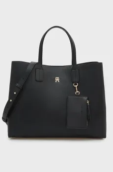 Женская черная сумка ICON SATCHEL Черный ONESIZE Tommy Hilfiger AW0AW18723