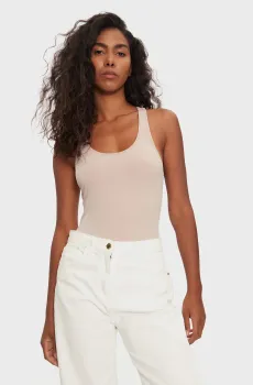 Женское бежевое боди TANK BODYSUIT Бежевый S Tommy Hilfiger UW0UW05512