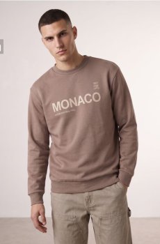 Світшот crewneck з написом - кавовий