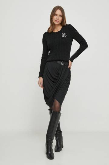 Хлопковый свитер Lauren Ralph Lauren цвет чёрный Хлопковый свитер Lauren Ralph Lauren цвет чёрный