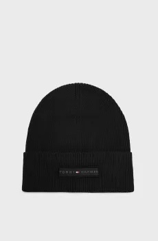 Мужская черная шапка TH SKYLINE BEANIE Черный ONESIZE Tommy Hilfiger AM0AM11495