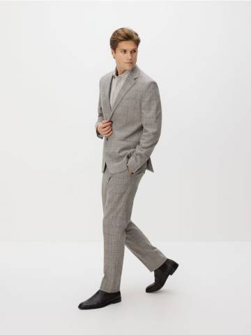 Reserved - Штани slim carrot у клітинку - кавовий - 8523H-84P