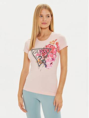 Guess Футболка W4BI23 J1314 Рожевий Slim Fit Guess Футболка W4BI23 J1314 Рожевий Slim Fit