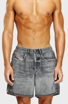 Мужские серые плавательные шорты SOCCER Серый L Diesel A20535 0GSBC