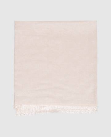 Бежевый платок с шерстью с люрексом