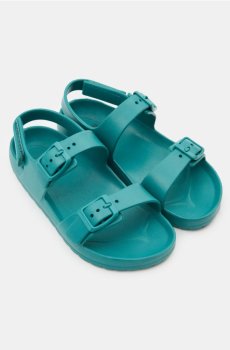 Пінні сандалі з регульованою пряжкою - синьо-зелений