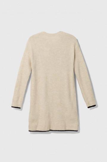 Детское платье с примесью шерсти Pepe Jeans цвет бежевый mini oversize Детское платье с примесью шерсти Pepe Jeans цвет бежевый mini oversize